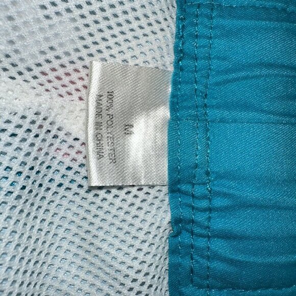 Johnnie O Swim Trunks Mens M Blue All Over Print Logo Lined Shorts Beach Surf - Picture 2 of 7